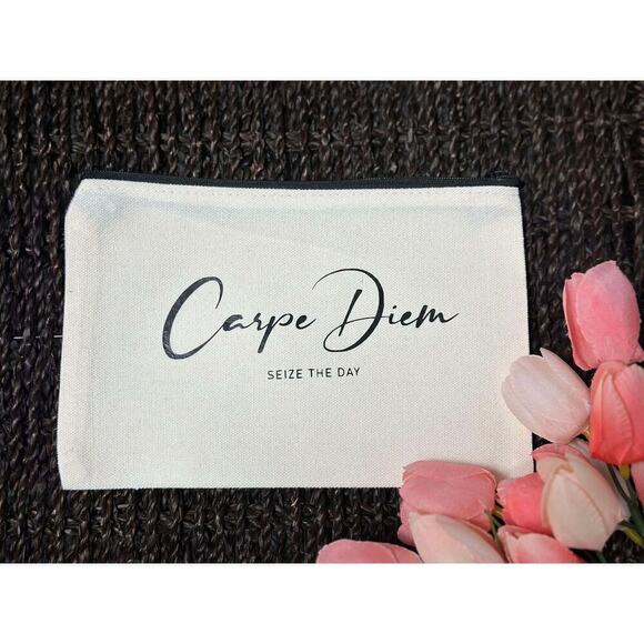 Carpe Diem on Canvas Pouch |  8.5” x 5.5” - Picture 1 of 1
